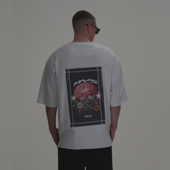 Pop Cola Floral Cortex White Oversized T-shirt - video