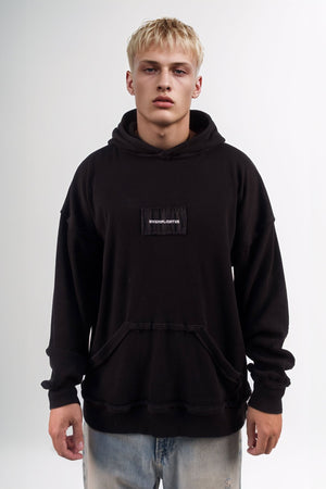 Ribbed Black Hoodie - MYS