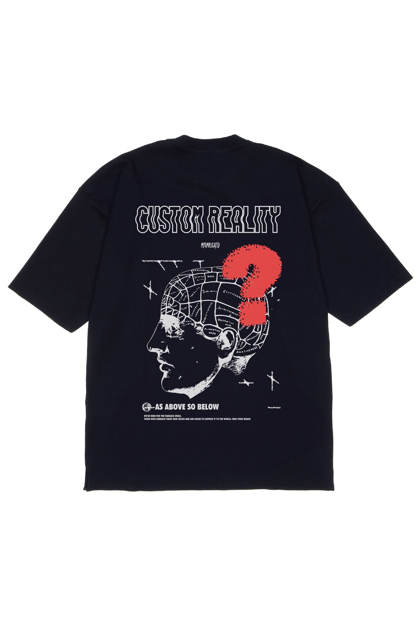 Oversized Black T-shirt Custom Reality