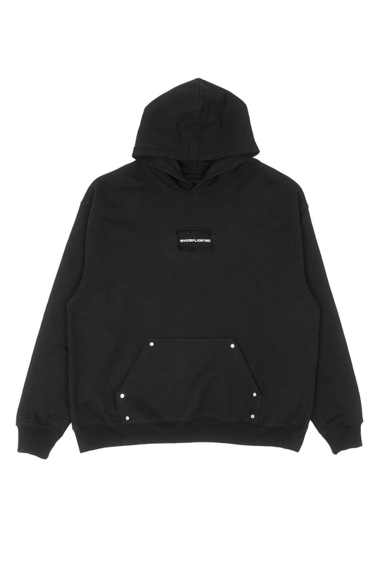 Black Hoodie Hidden Logo