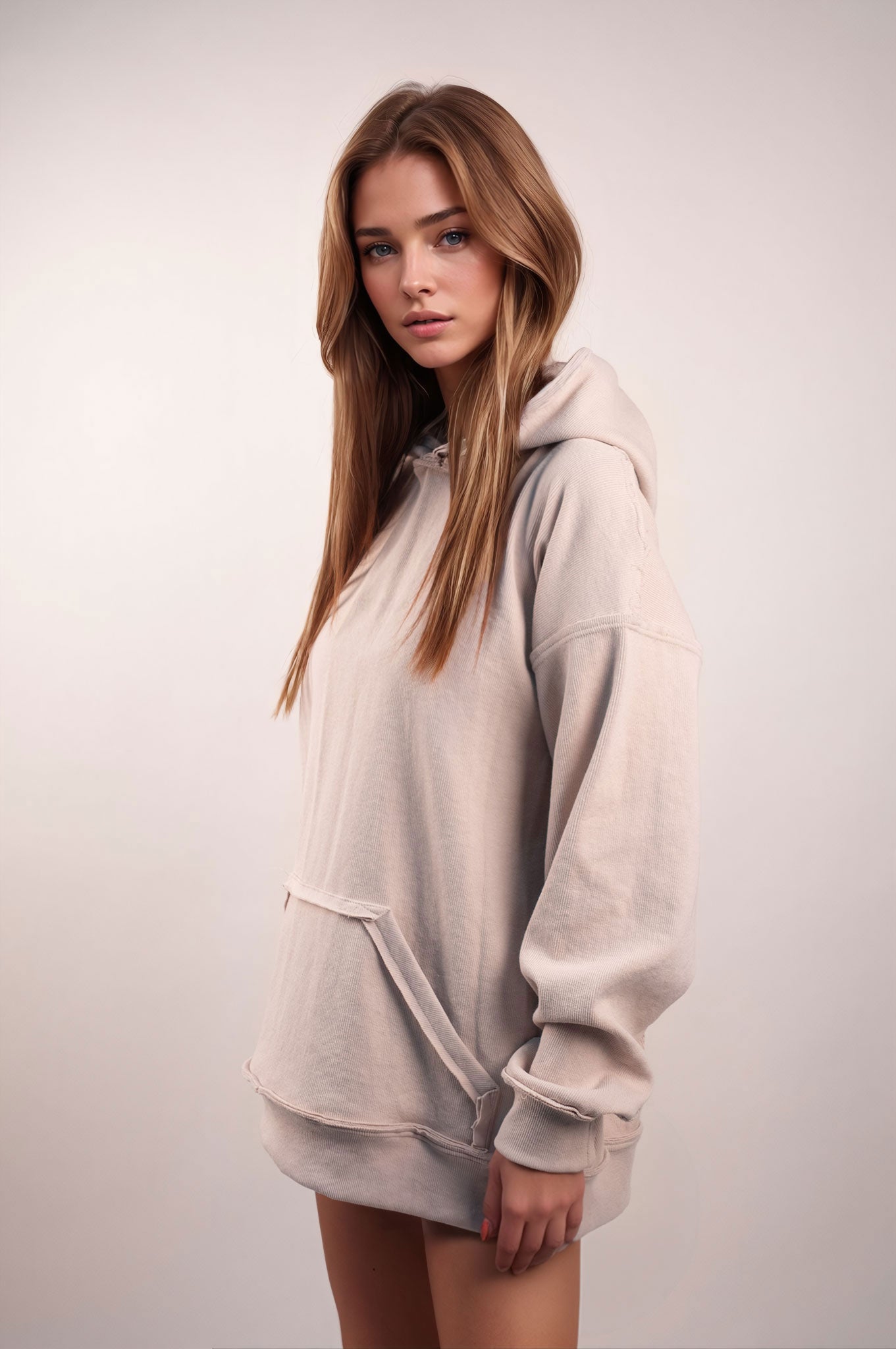 Ribbed Dust Hoodie