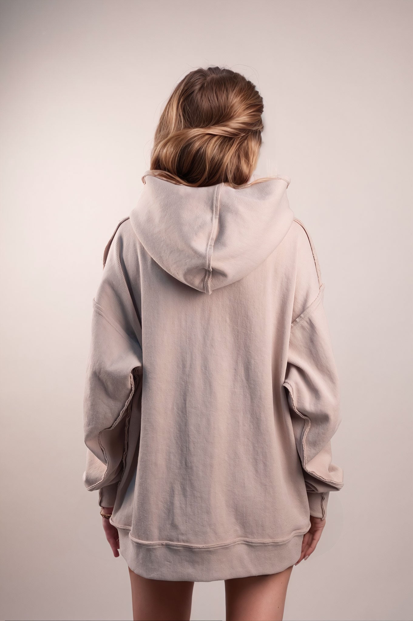 Ribbed Dust Hoodie