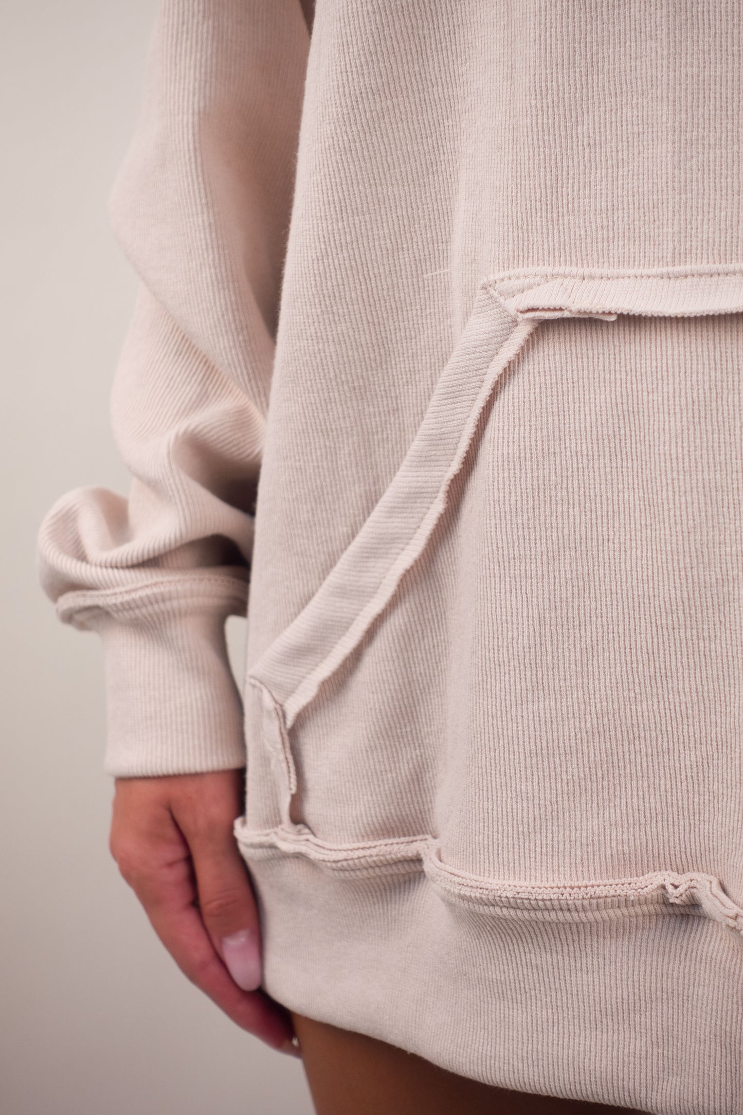 Ribbed Dust Hoodie