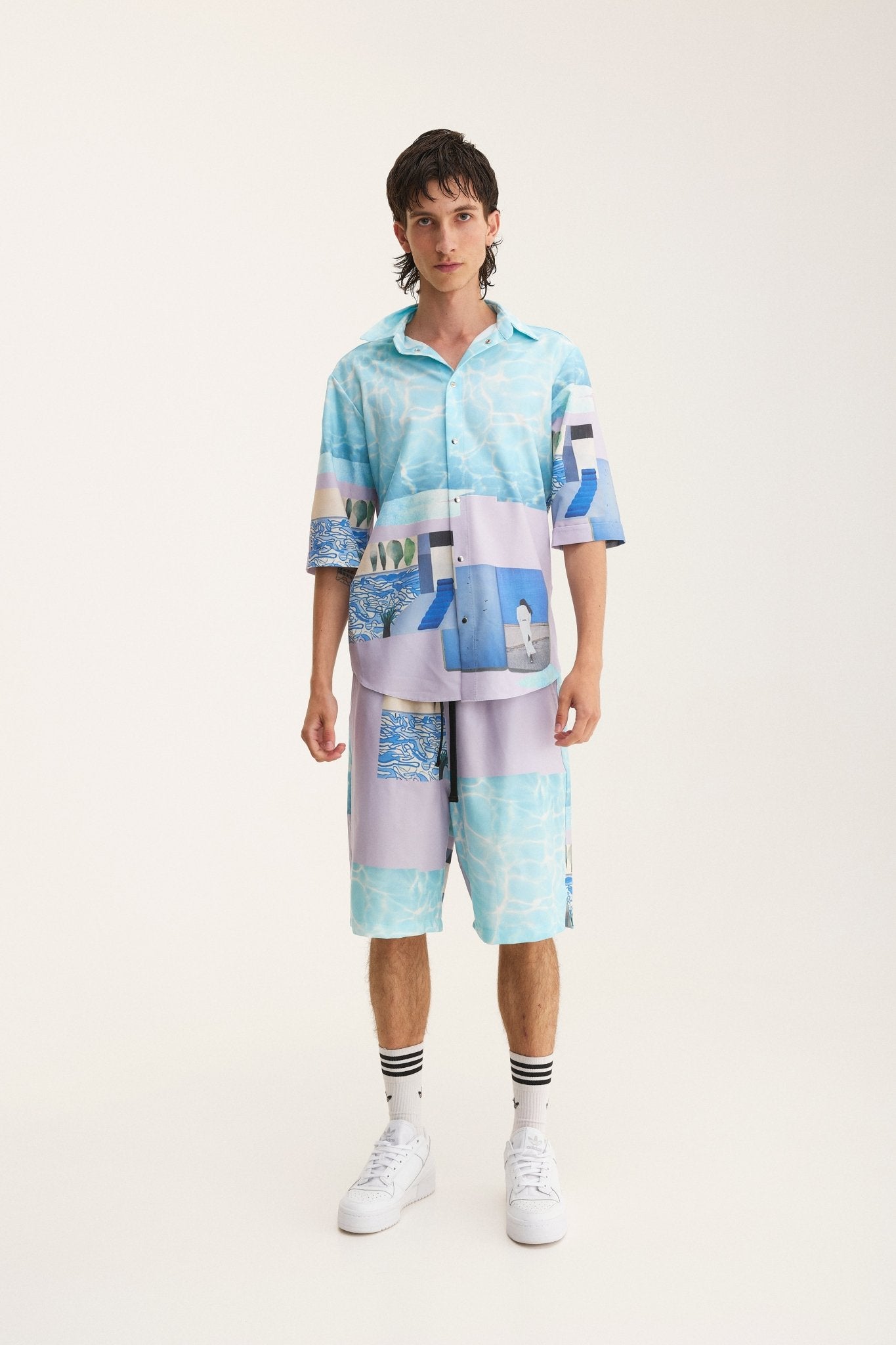 Short Sleeve Shirt & Bermuda Set Water (recycled fabric) - MYS