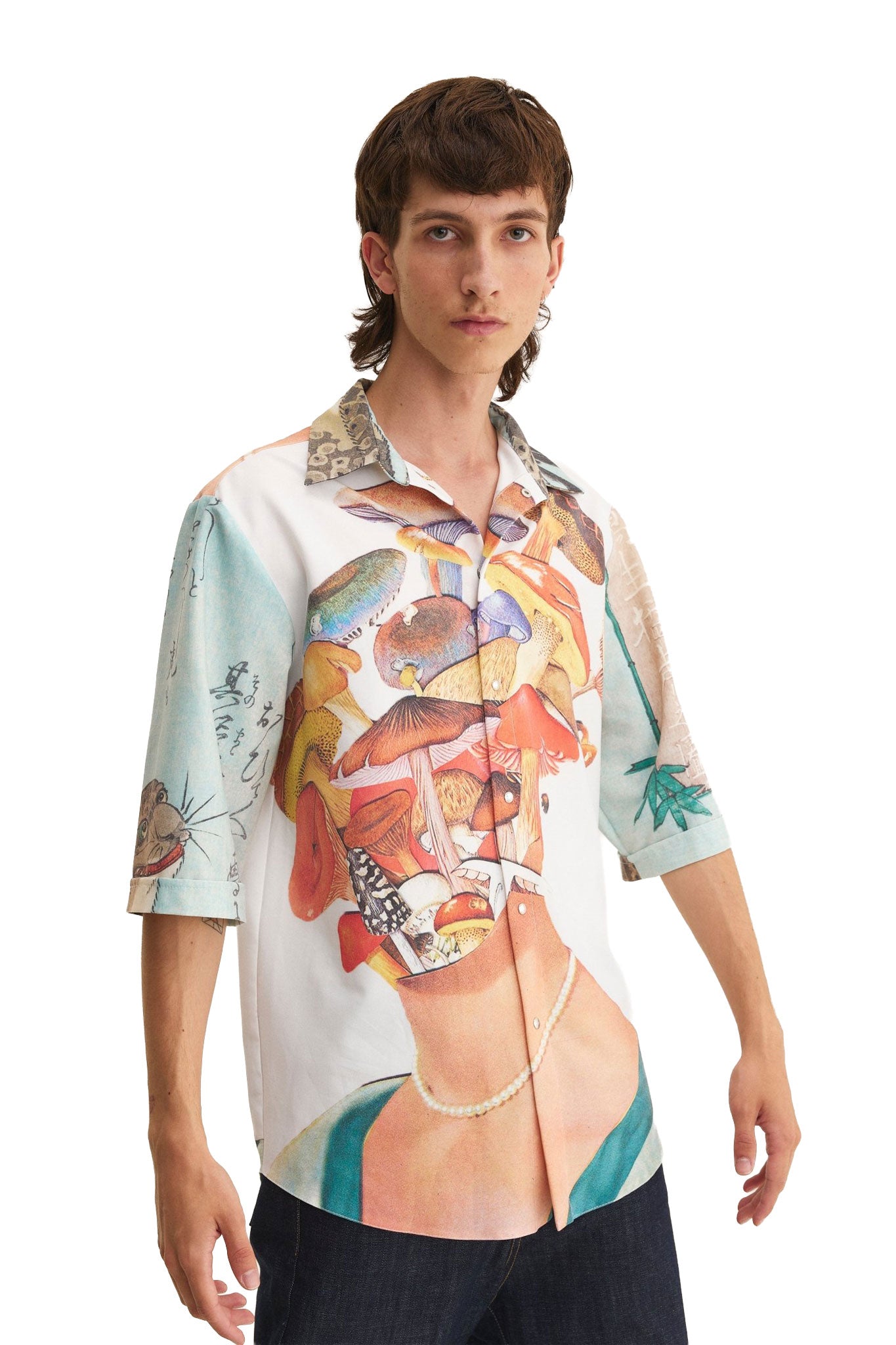 Short Sleeve Shirt Mushrooms (recycled fabric) - MYS