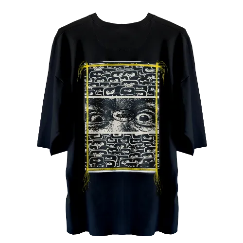 Black Edgeless Oversized T-shirt (customisable) - Customer's Product with price 299.90 ID tl-5U5N03WYSv84J8wIqld2l