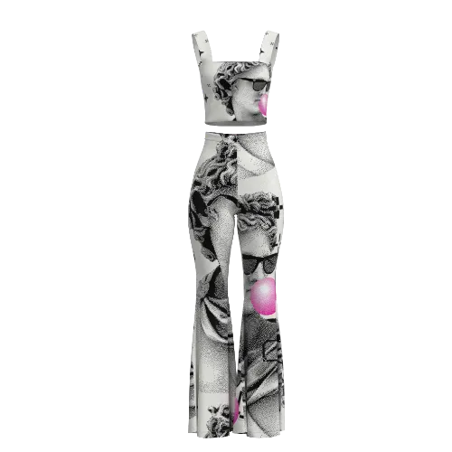 Top & Flared Pants Set (customisable) - Customer's Product with price 519.90 ID t3p4xlSPzqWM5urvQds_3yRp