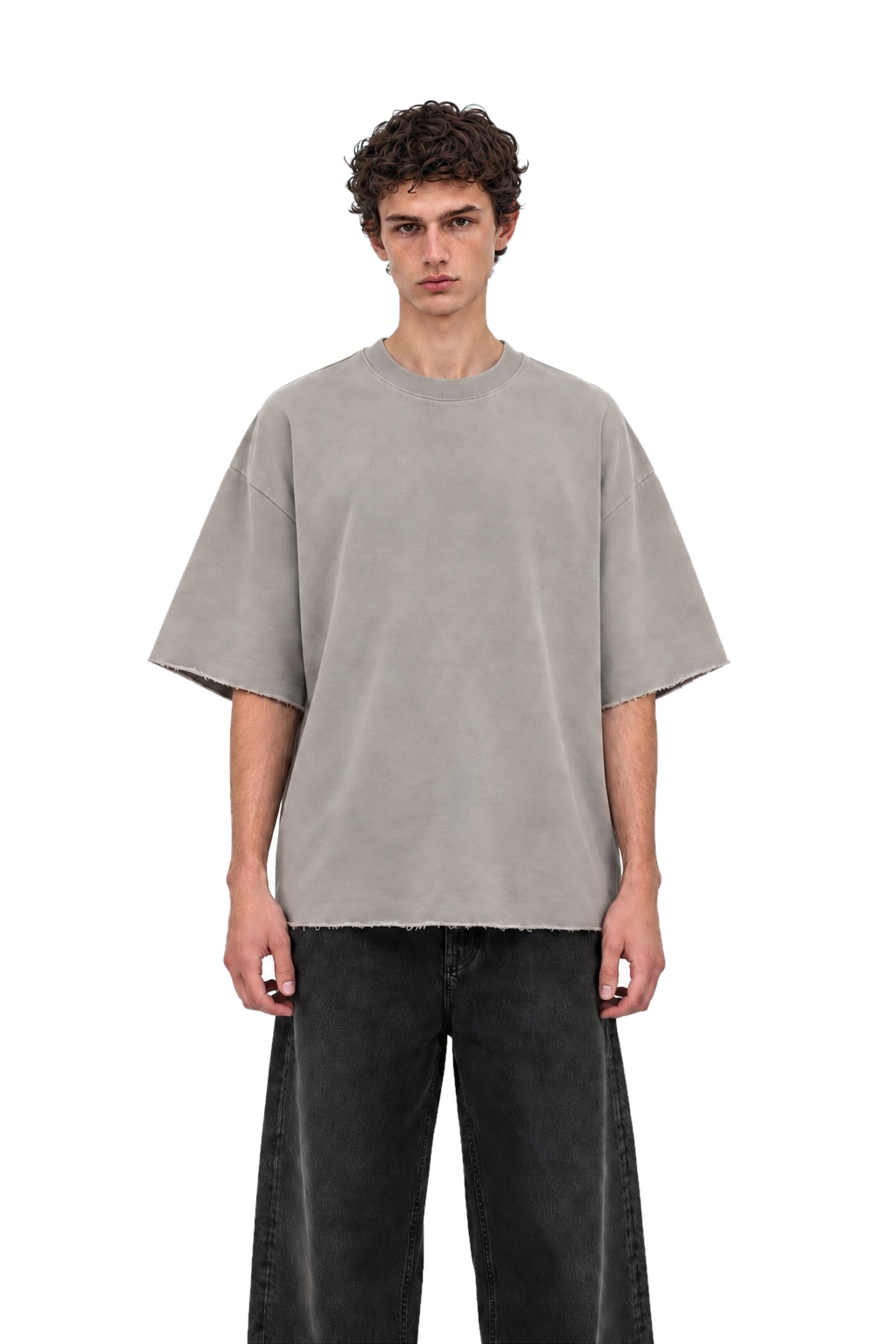 Spirit Grey Oversized T-Shirt men - front
