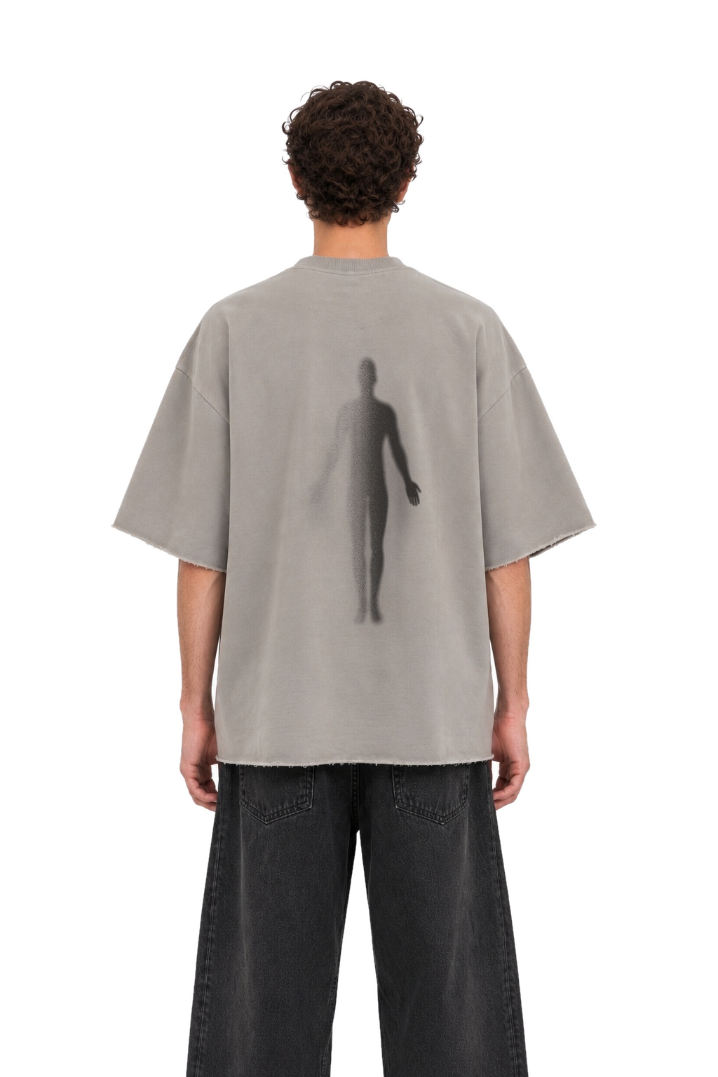 Spirit Grey Oversized T-Shirt men - back print