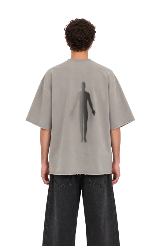 Spirit Grey Oversized T-Shirt men - back print