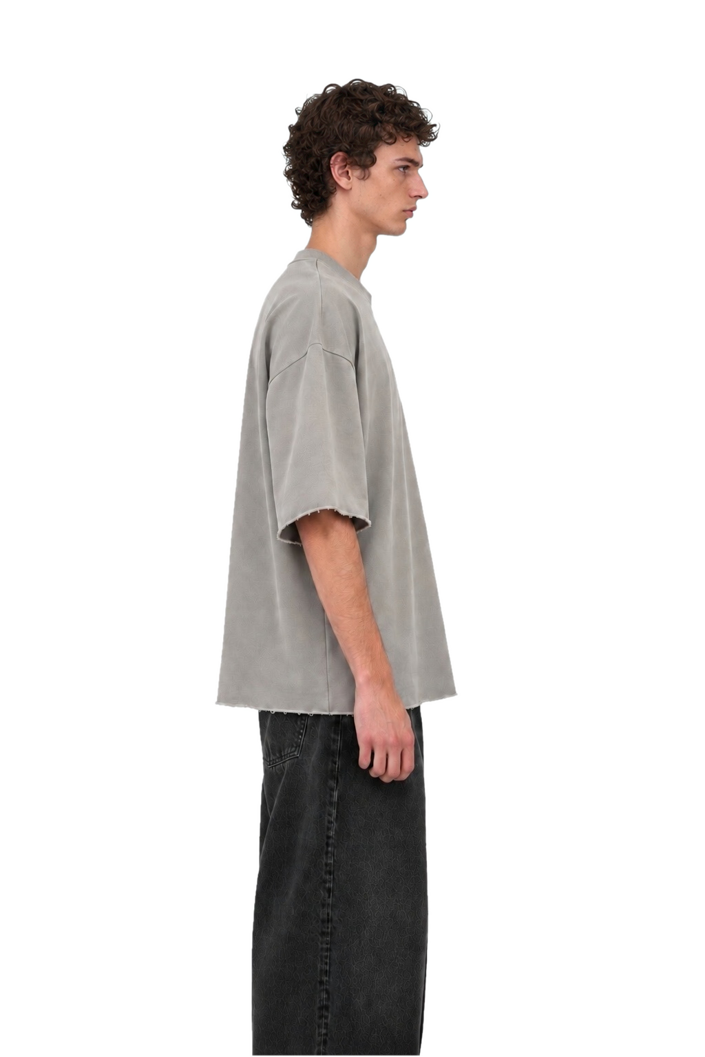 Spirit Grey Oversized T-Shirt men - side