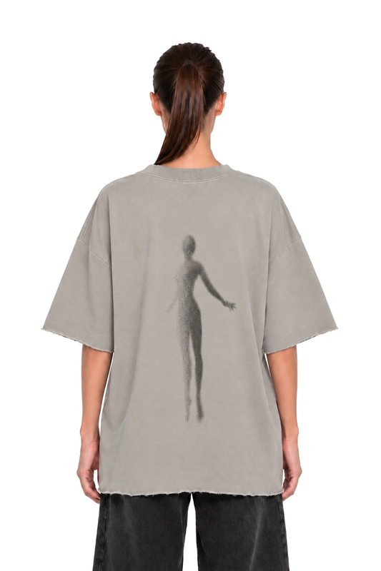 Spirit Grey Oversized T-Shirt - back print