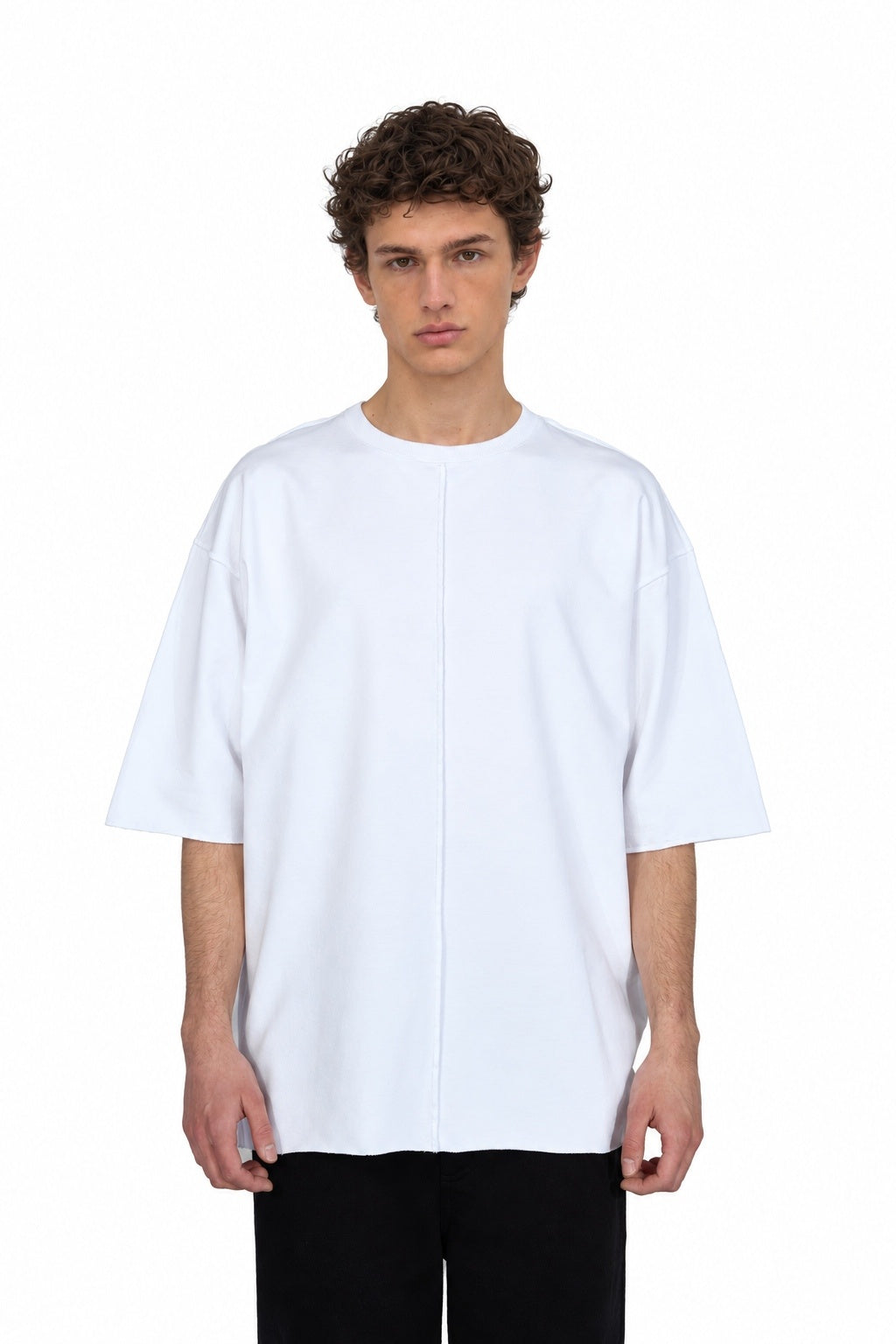 Split White Oversized T-Shirt - MYS
