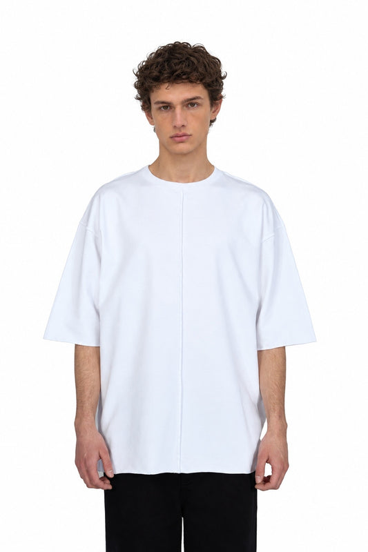 Split White Oversized T-Shirt - MYS