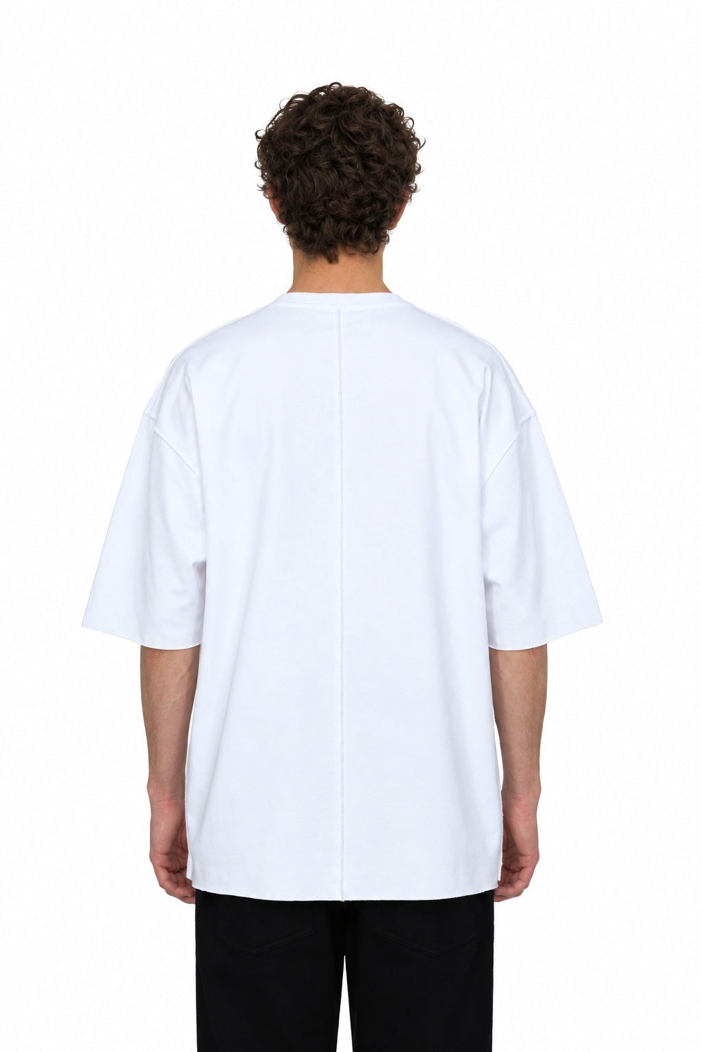 Split White Oversized T-Shirt - MYS