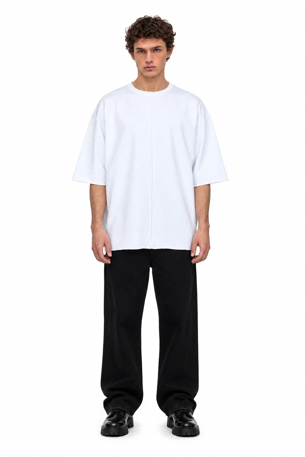 Split White Oversized T-Shirt - MYS