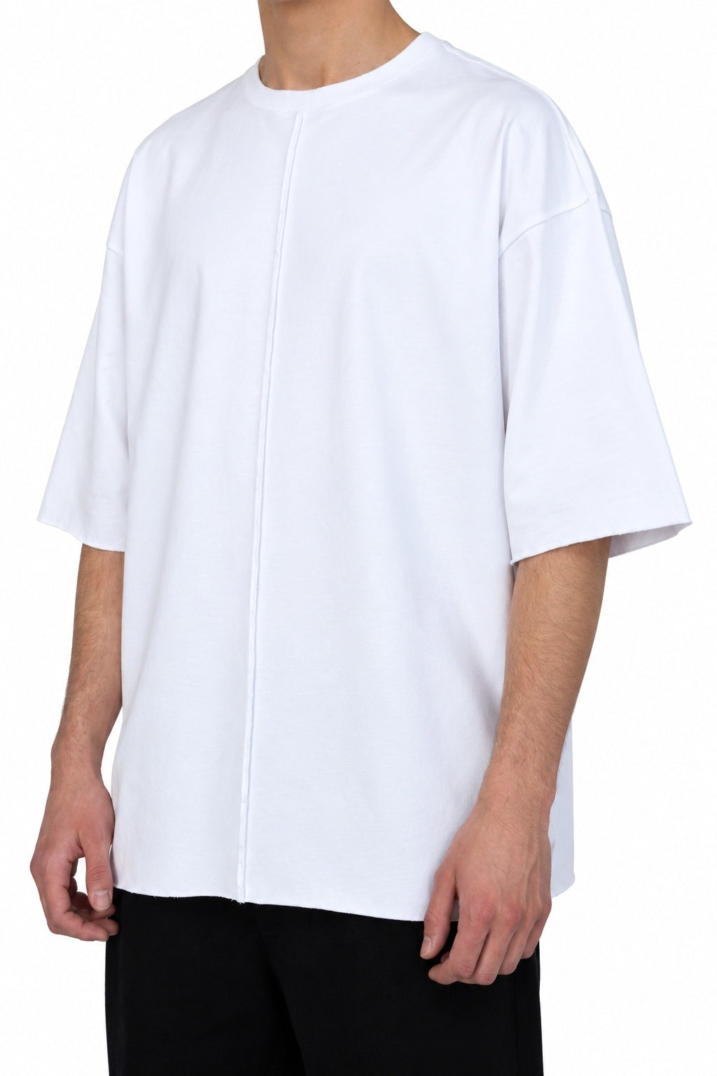 Split White Oversized T-Shirt - MYS