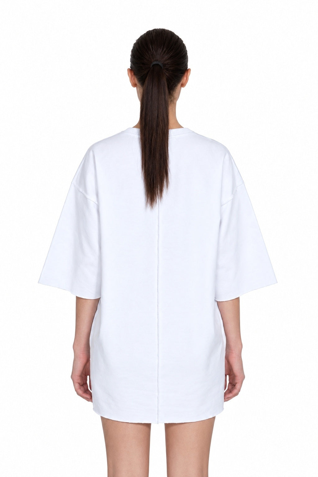 Split White Oversized T-Shirt - MYS