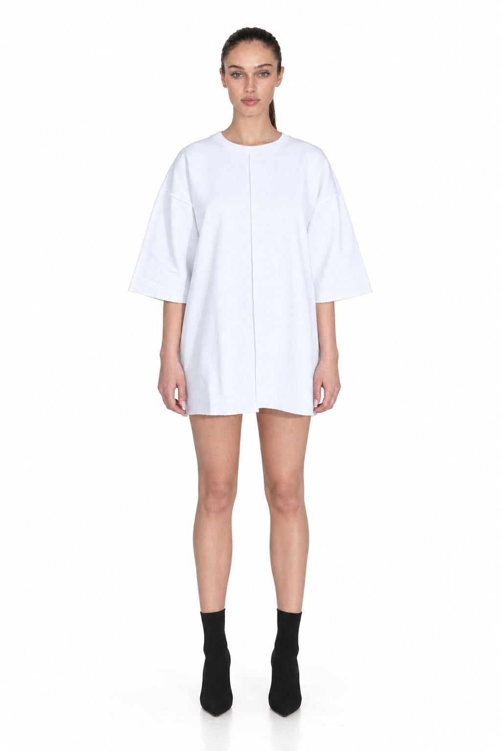 Split White Oversized T-Shirt - MYS