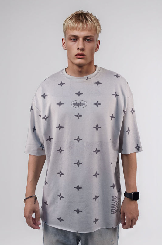 Oversized Full Print T-shirt Stars