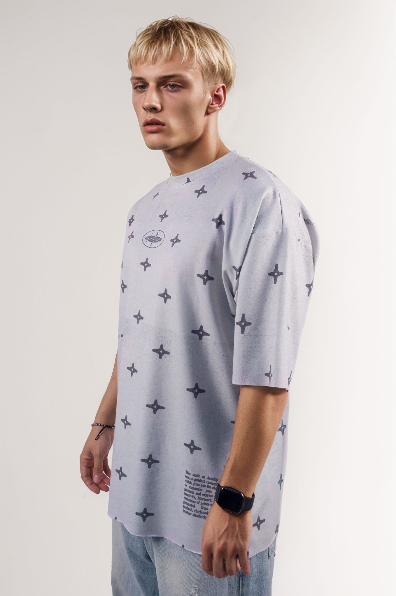 Oversized Full Print T-shirt Stars