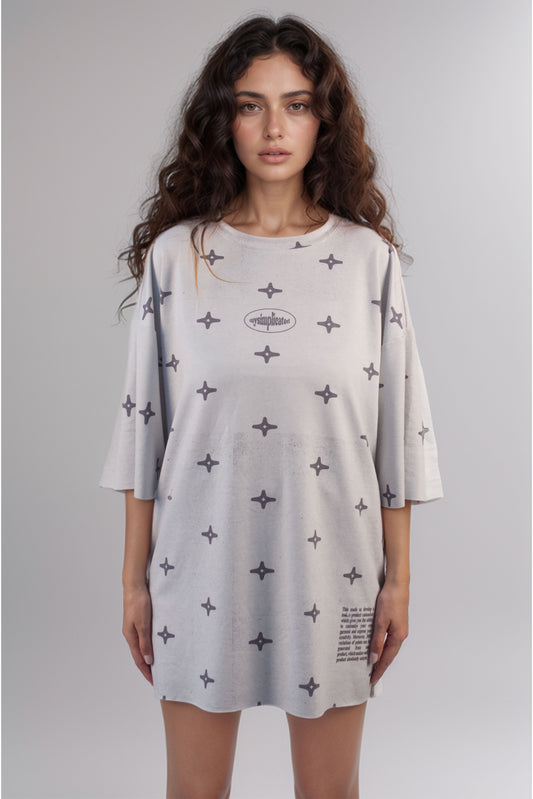 Oversized Full Print T-shirt Stars