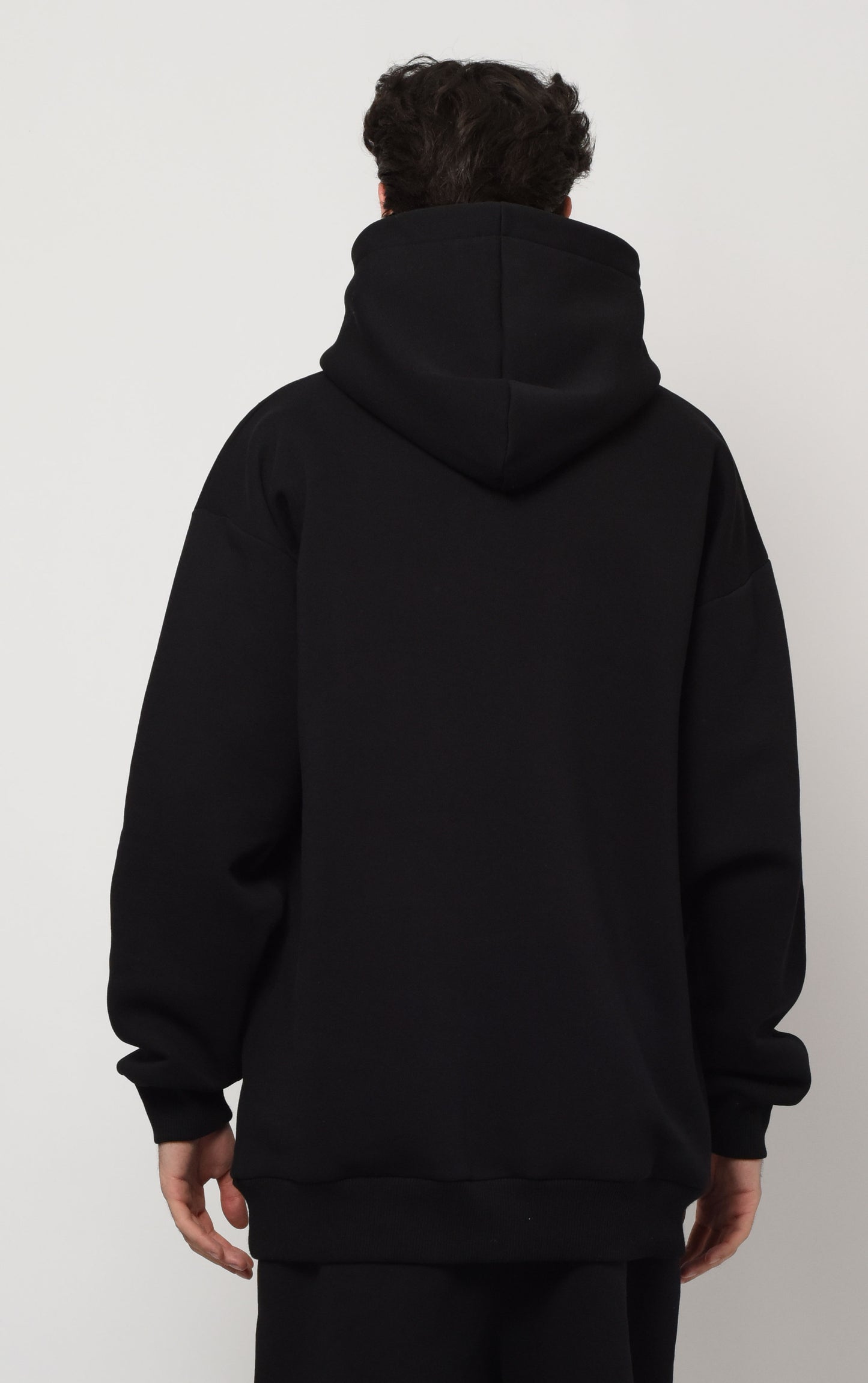 Black Hoodie 50% Human 50% Universe