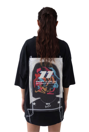 Pop Cola Vandal Muse Black Oversized T-shirt - MYS