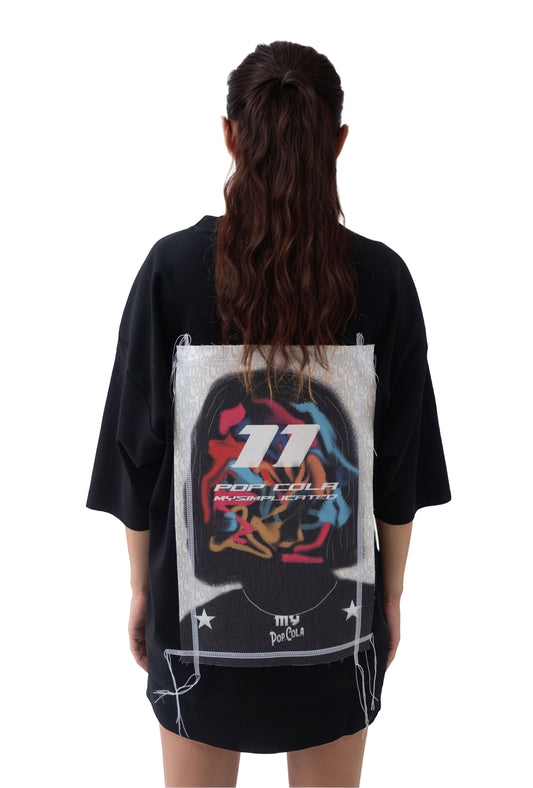 Pop Cola Vandal Muse Black Oversized T-shirt