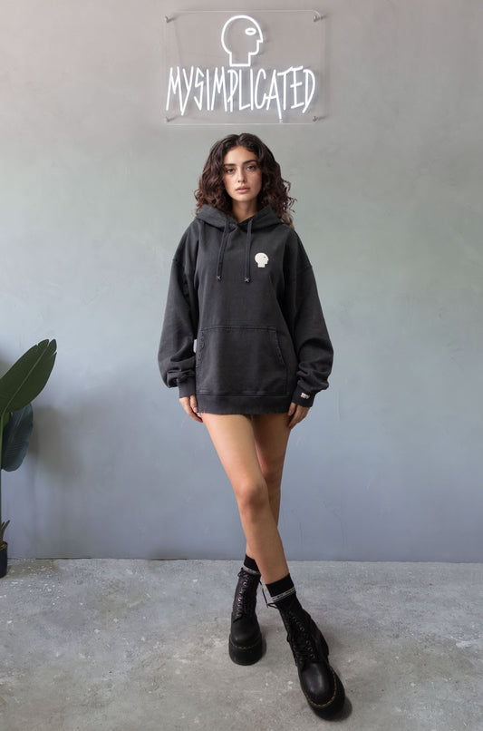 Vintage Puff Print Oversized Hoodie - MYS