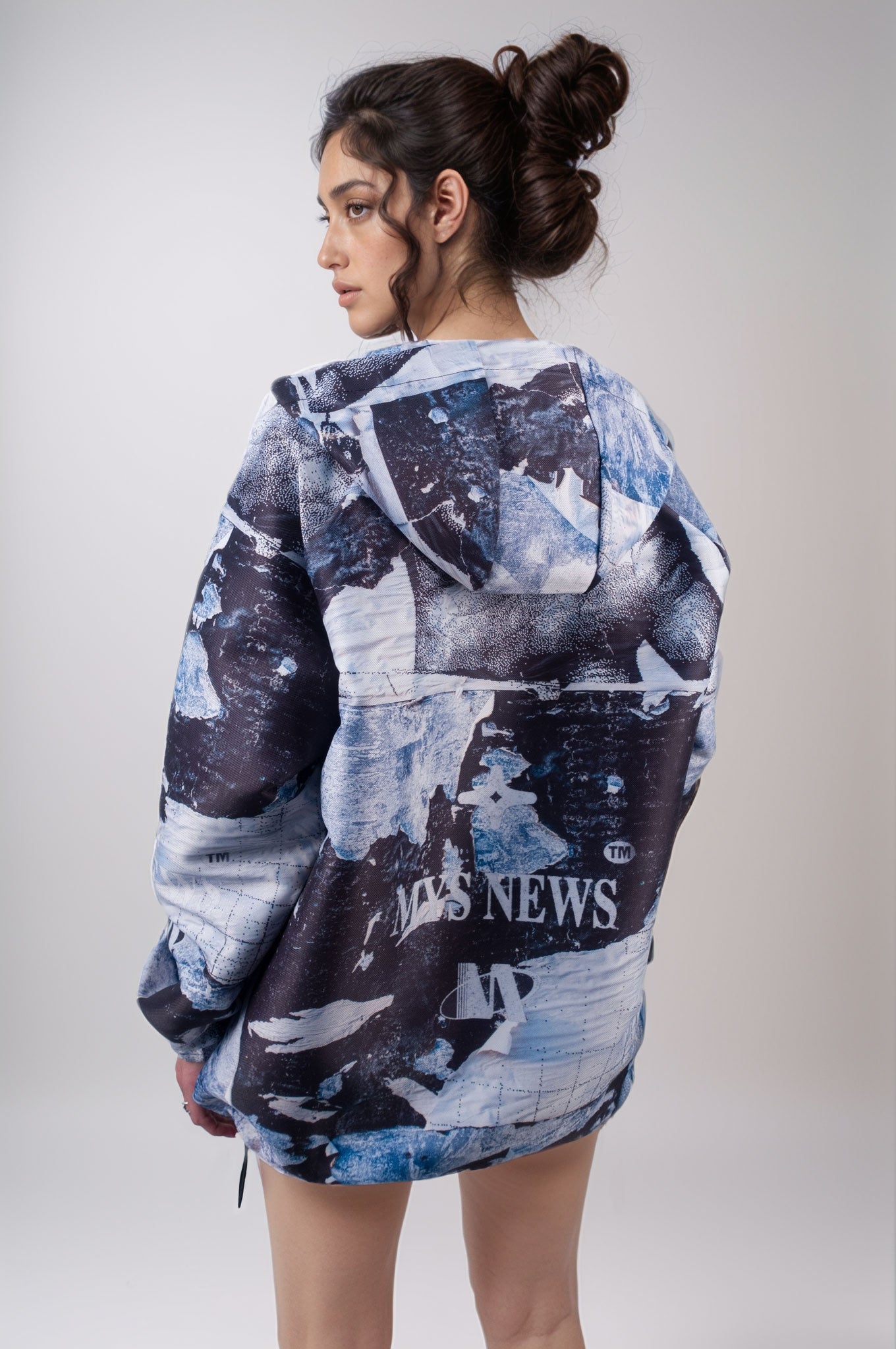 MYS News Blue Windbreaker