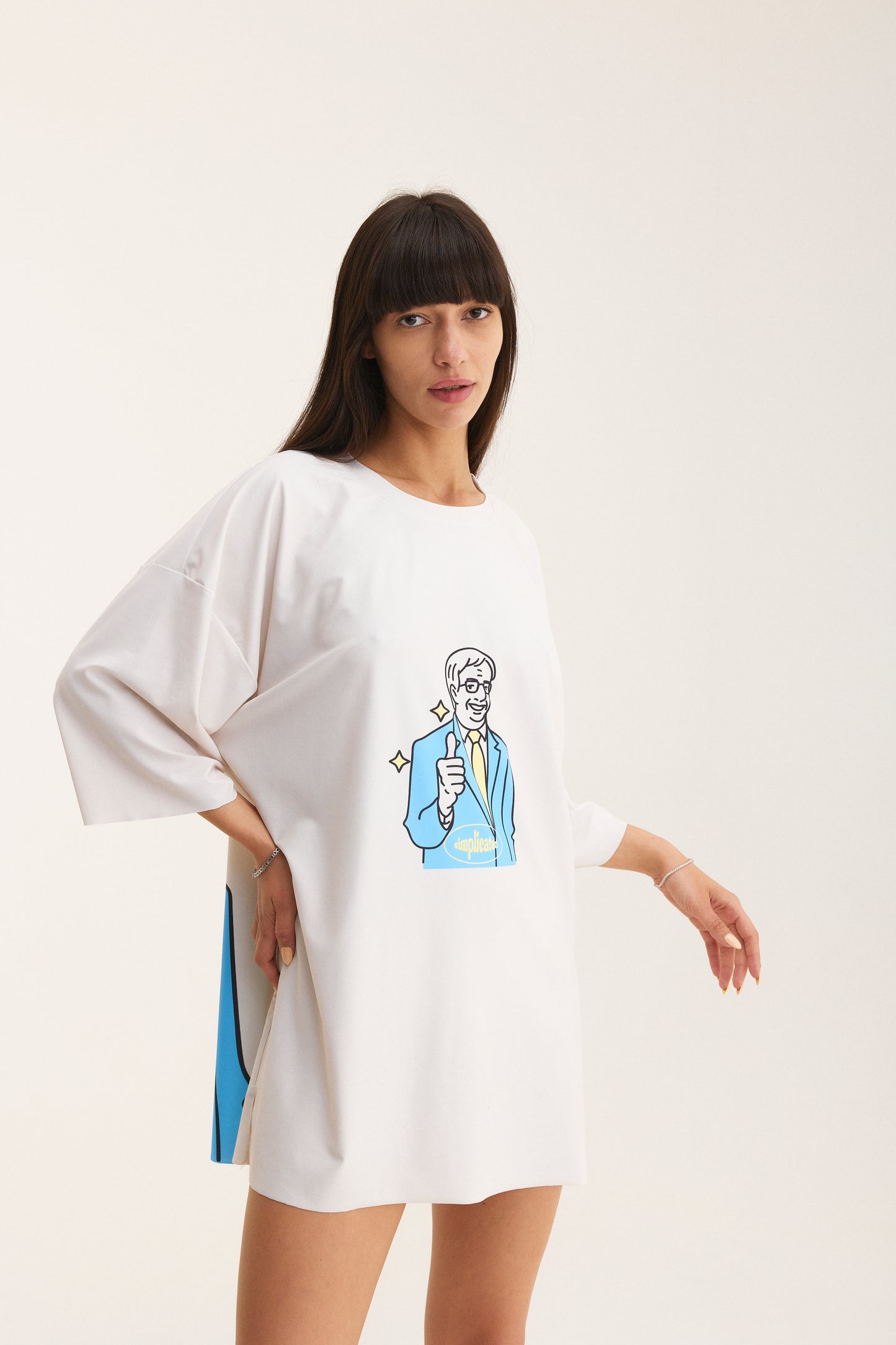 Ivory Oversized T-Shirt OK - mysimplicated