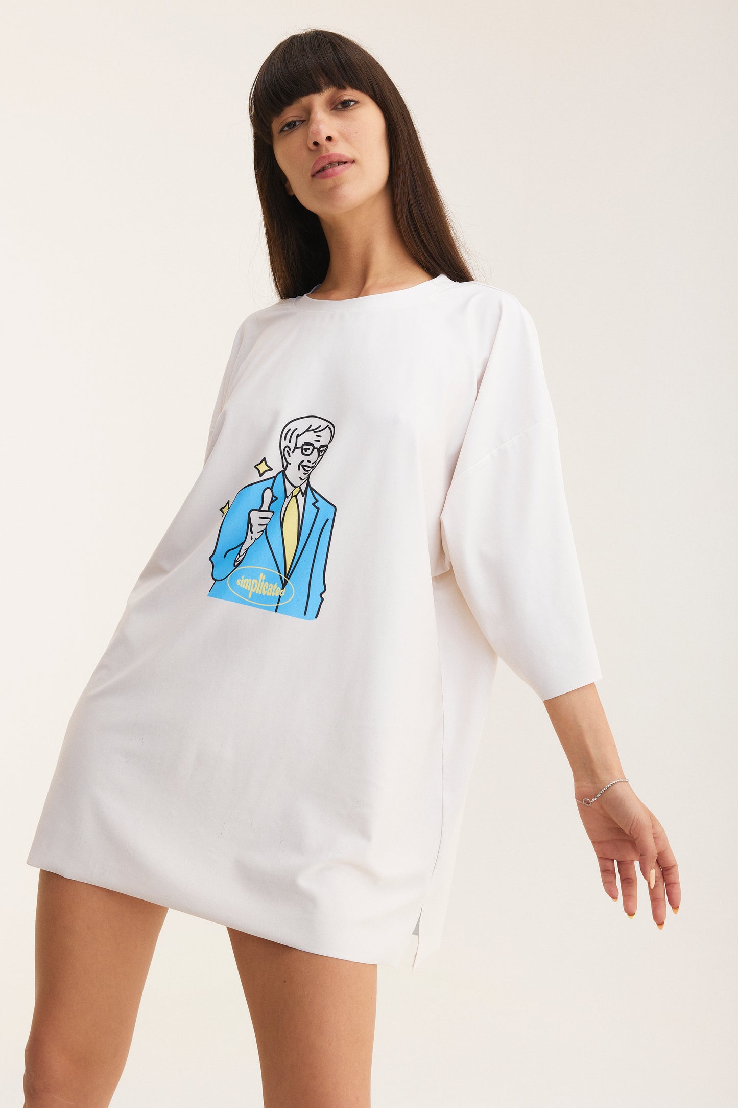 Ivory Oversized T-Shirt OK - mysimplicated