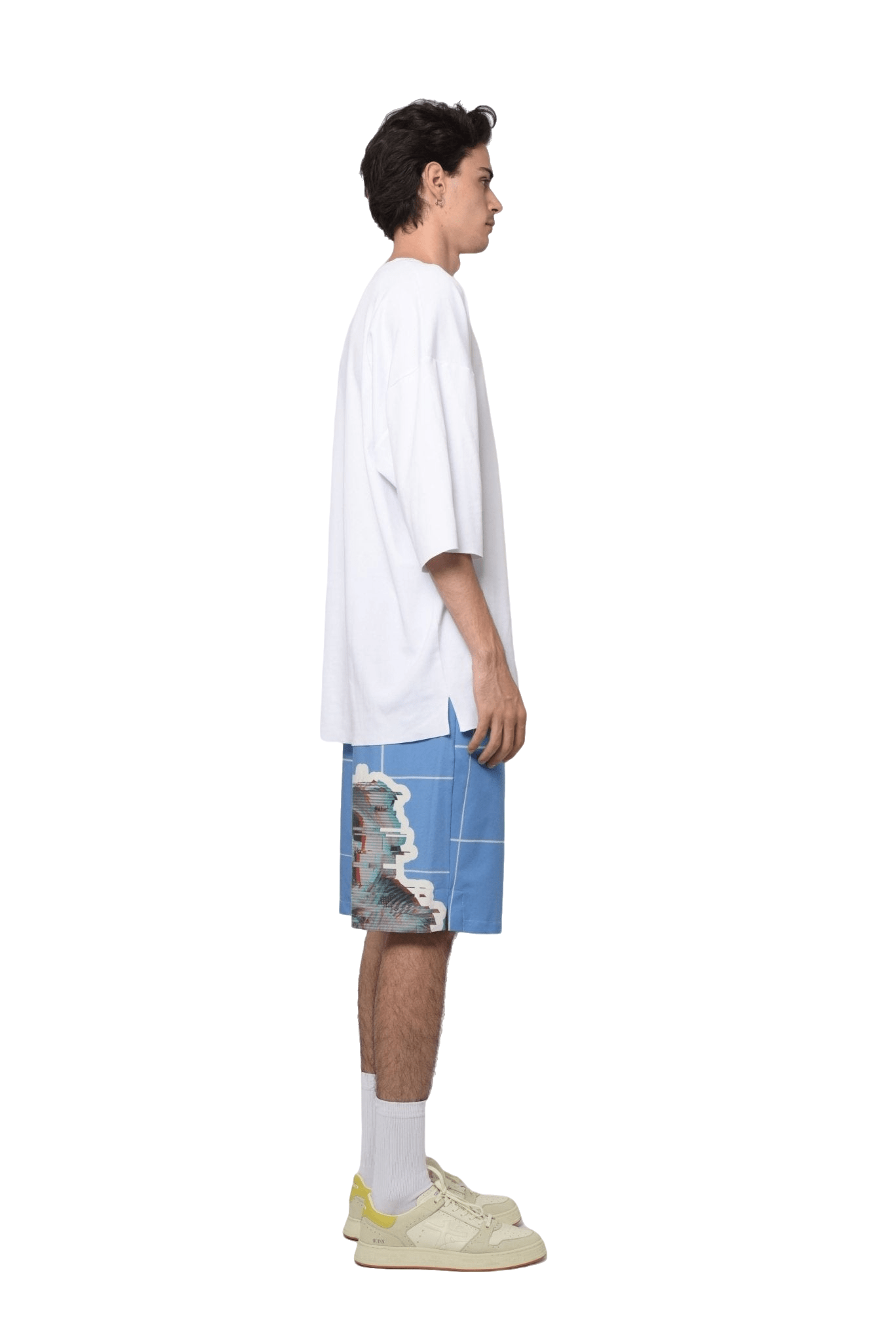 Bermuda Shorts Glitched Astronaut (recycled fabric) - mysimplicated
