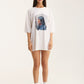 Ivory Oversized T-Shirt Beige - mysimplicated