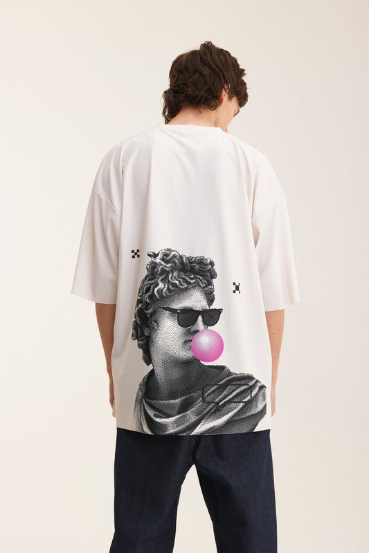 Ivory Oversized T-Shirt Bubble Gum - mysimplicated