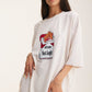 Ivory Oversized T-Shirt Not Logic - mysimplicated