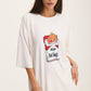 Ivory Oversized T-Shirt Not Logic - mysimplicated