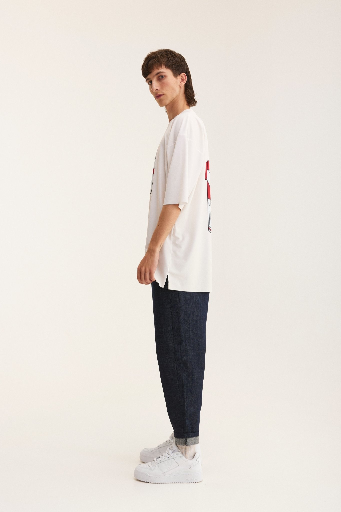 Ivory Oversized T-Shirt Not Logic - mysimplicated