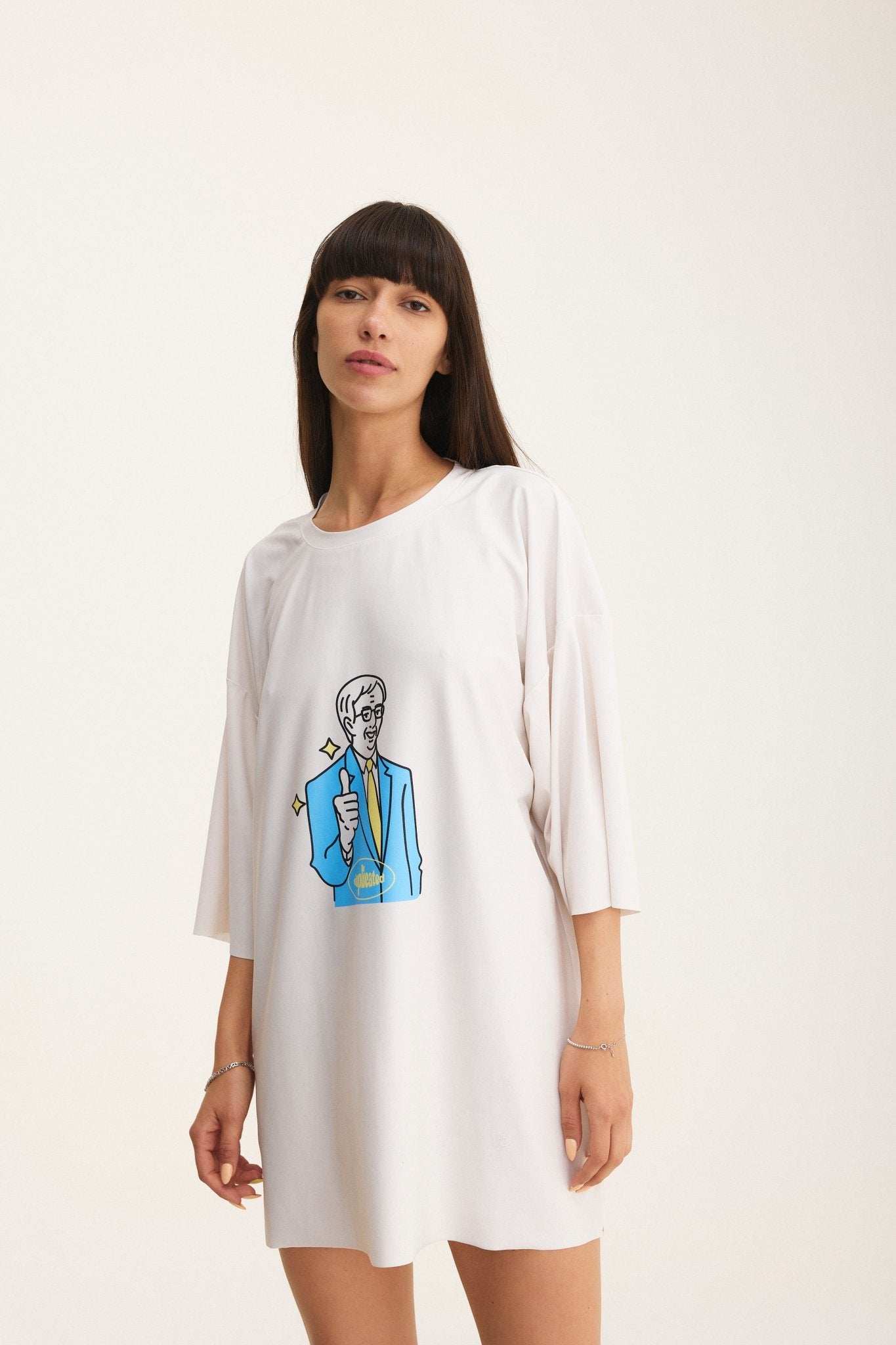 Ivory Oversized T-Shirt OK - mysimplicated