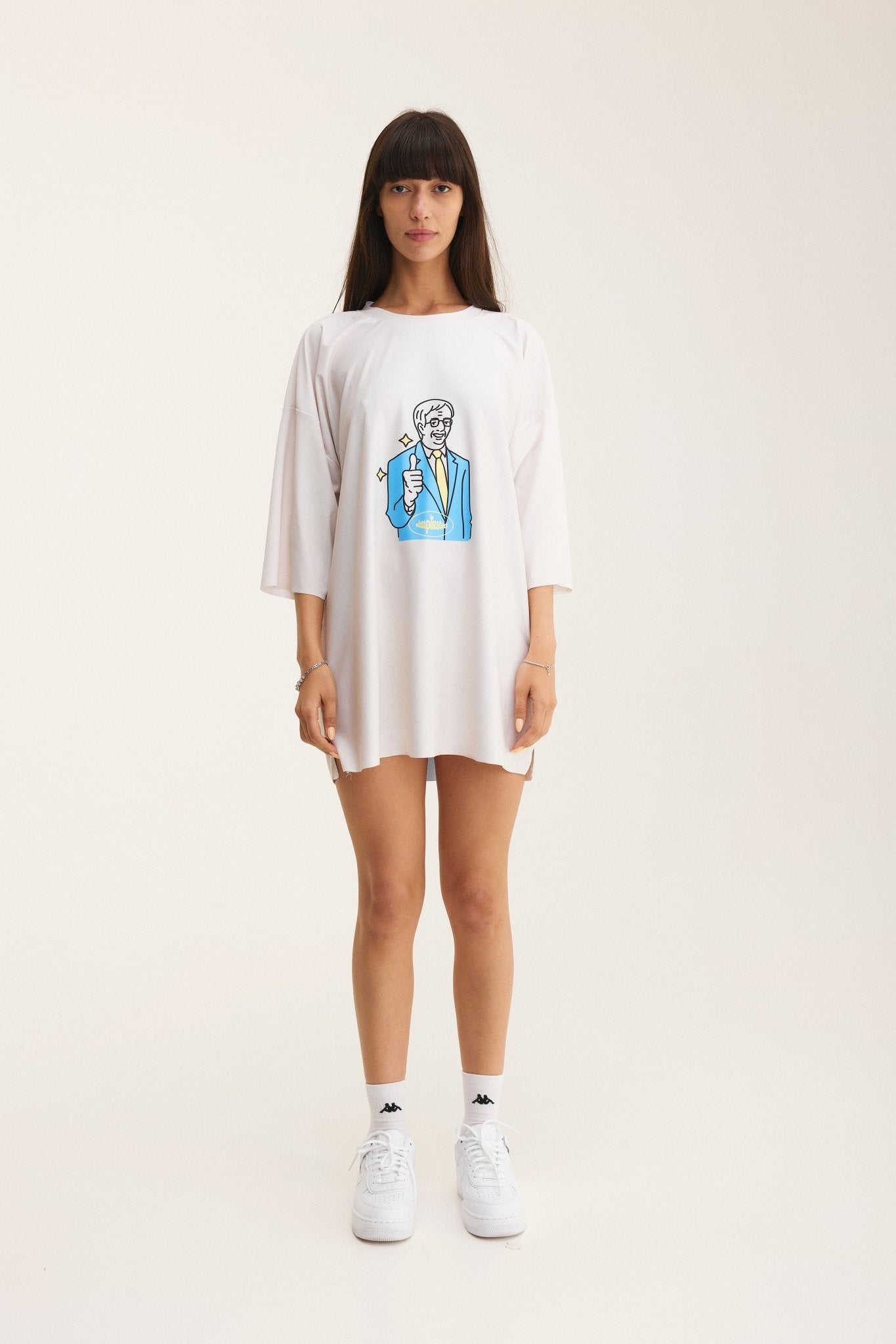 Ivory Oversized T-Shirt OK - mysimplicated