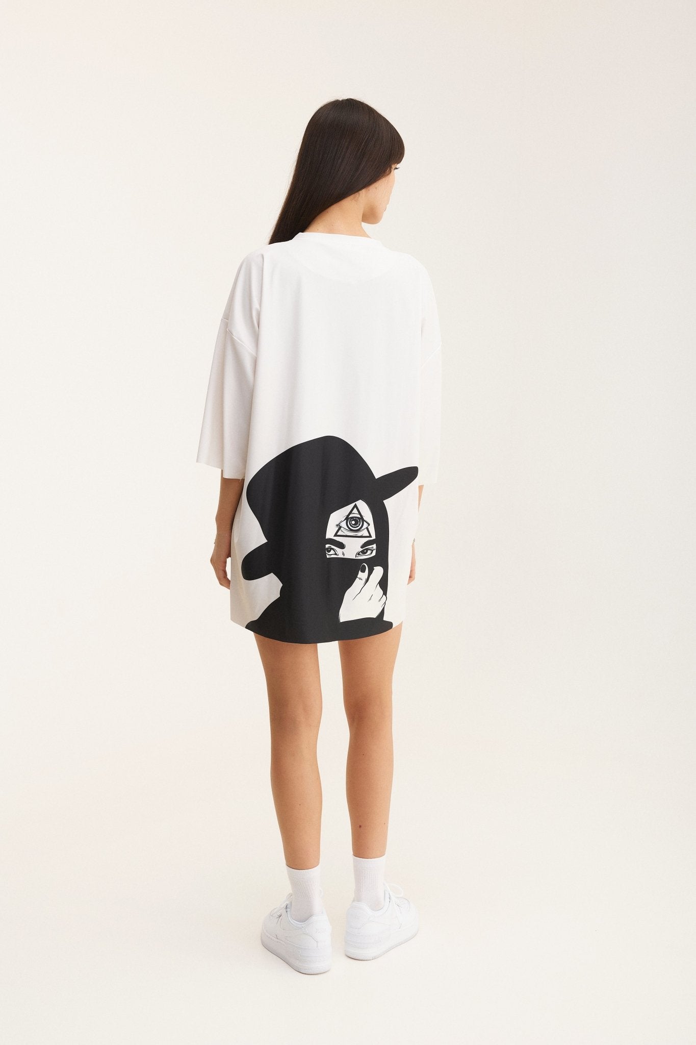 Ivory Oversized T-Shirt Third Eye - mysimplicated