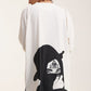 Ivory Oversized T-Shirt Third Eye - mysimplicated