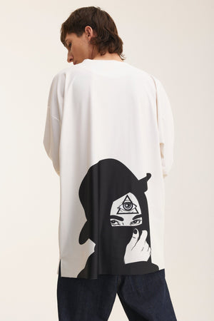 Ivory Oversized T-Shirt Third Eye - mysimplicated