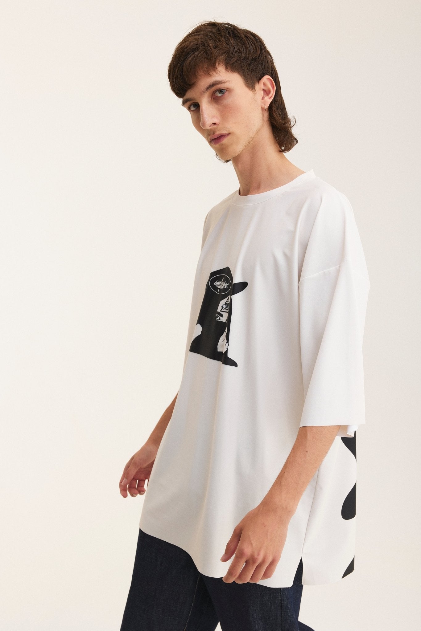 Ivory Oversized T-Shirt Third Eye - mysimplicated