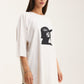 Ivory Oversized T-Shirt Third Eye - mysimplicated