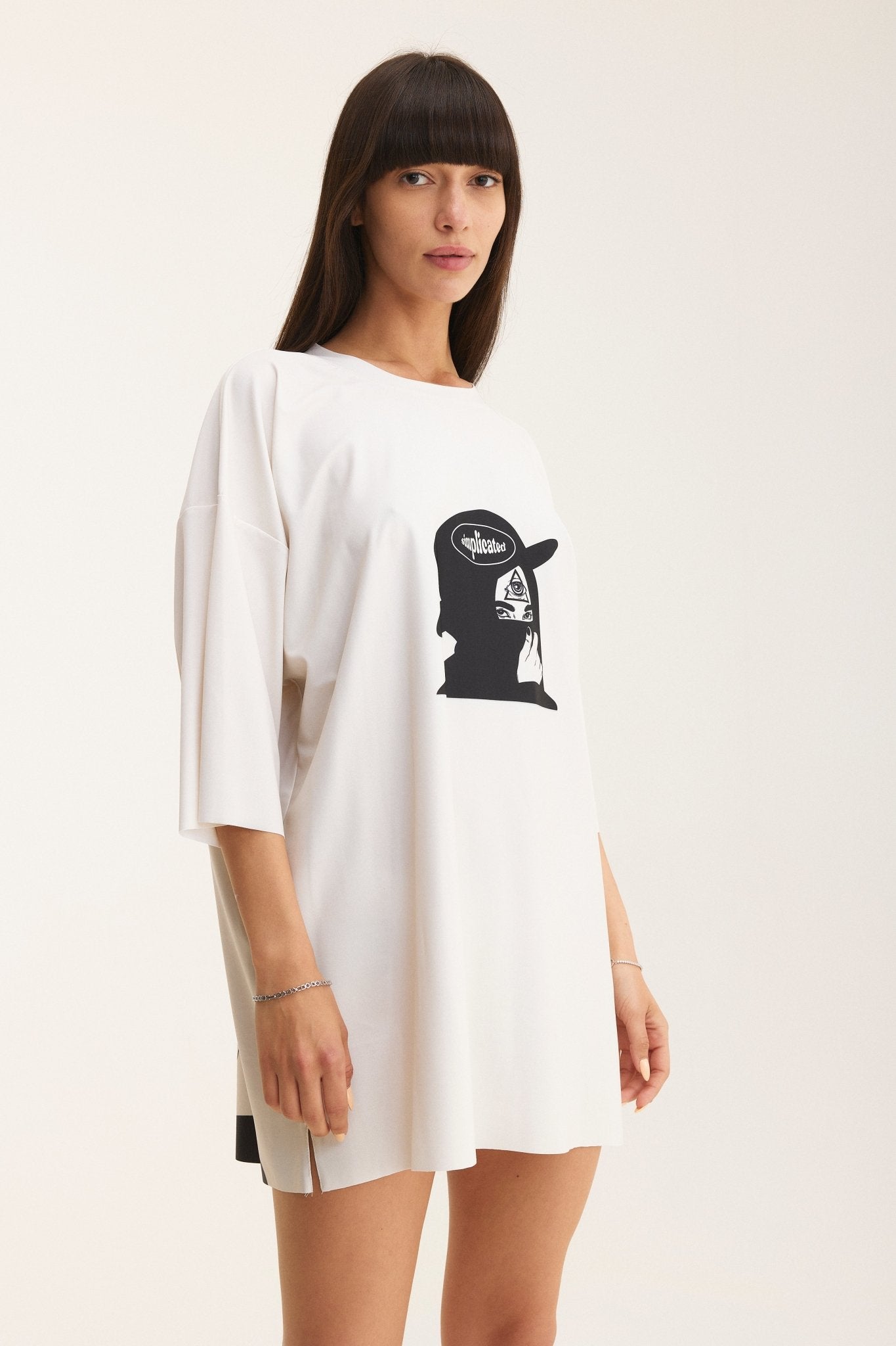 Ivory Oversized T-Shirt Third Eye - mysimplicated