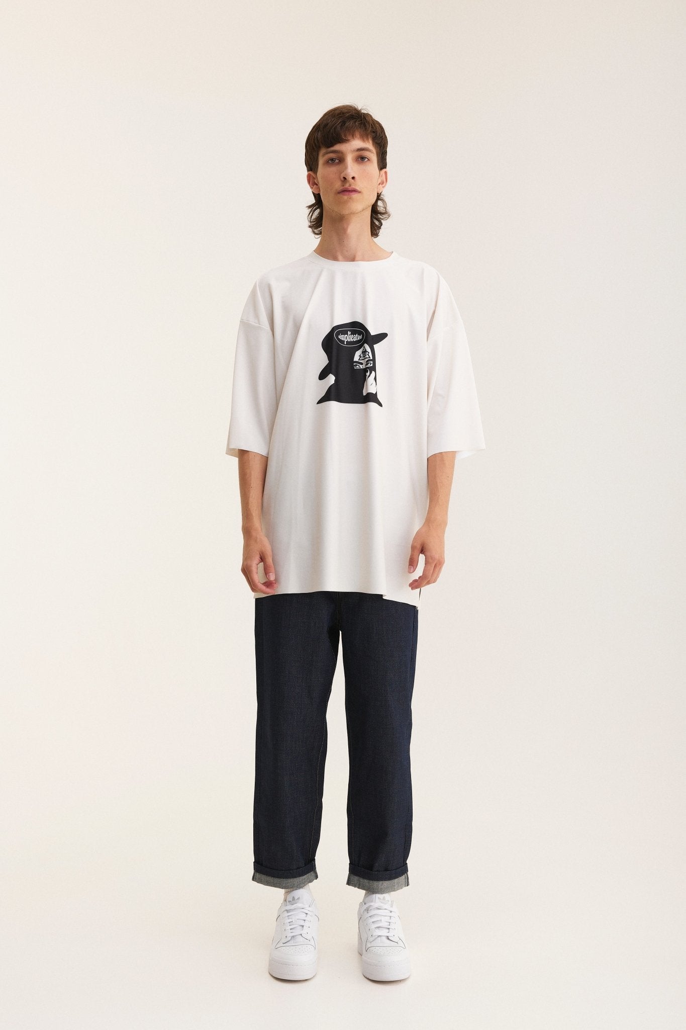 Ivory Oversized T-Shirt Third Eye - mysimplicated