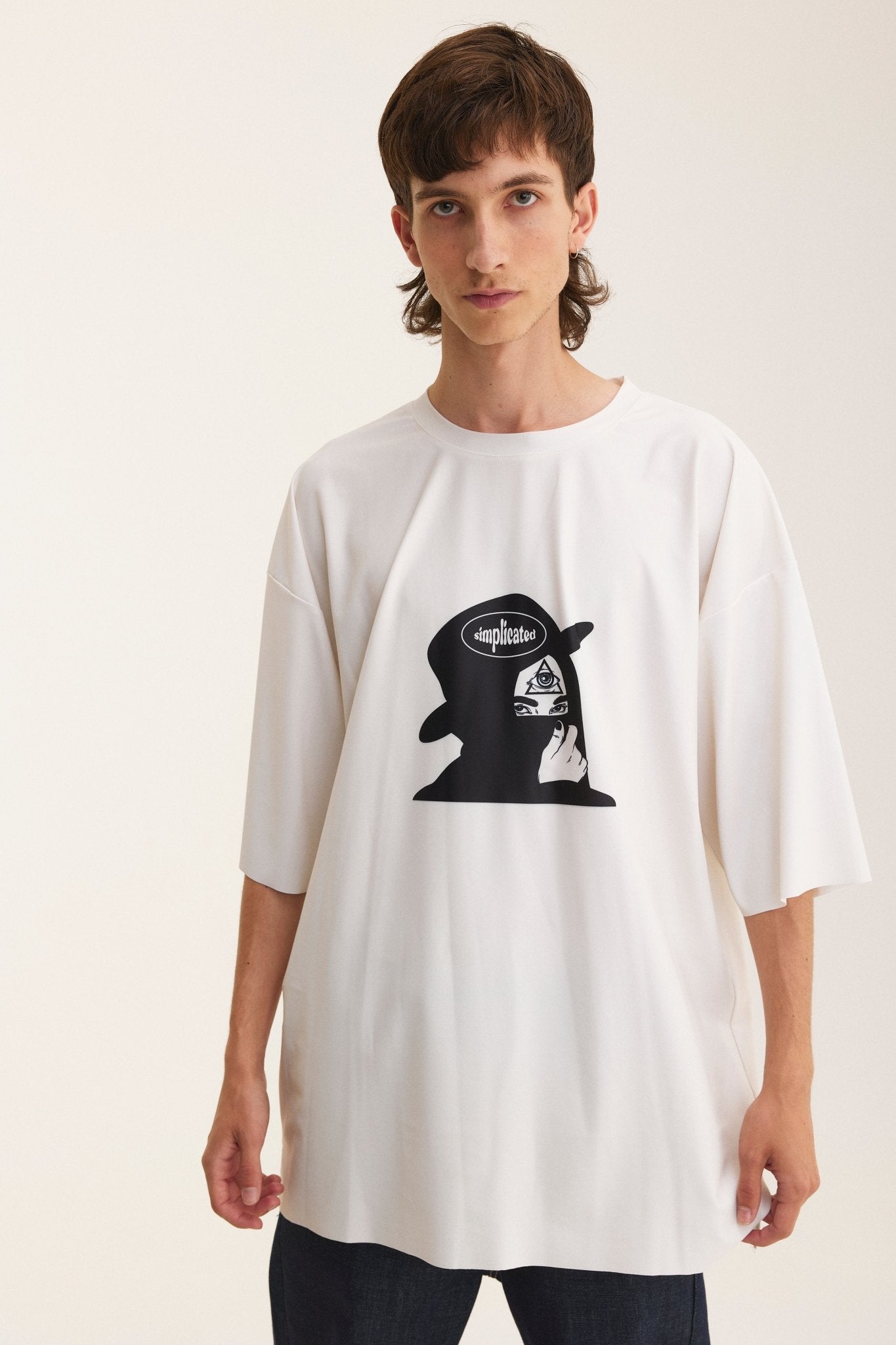 Ivory Oversized T-Shirt Third Eye - mysimplicated