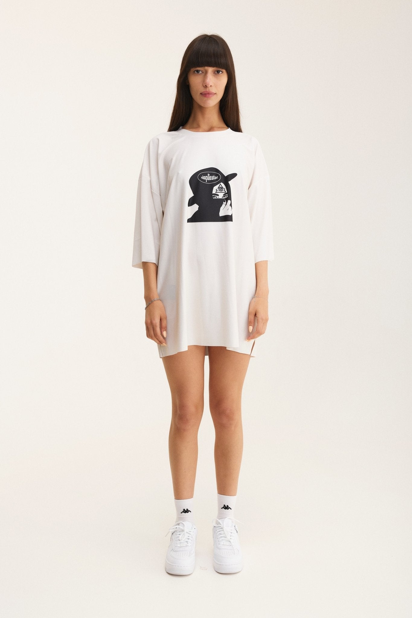 Ivory Oversized T-Shirt Third Eye - mysimplicated